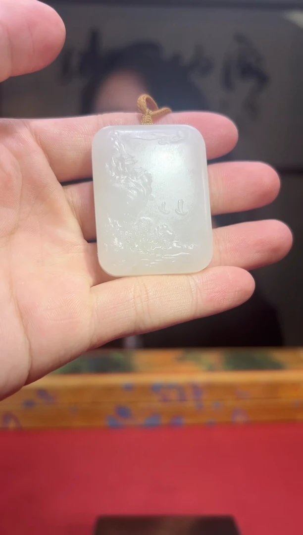 未镶嵌和田玉挂件乐姐（山水牌）26