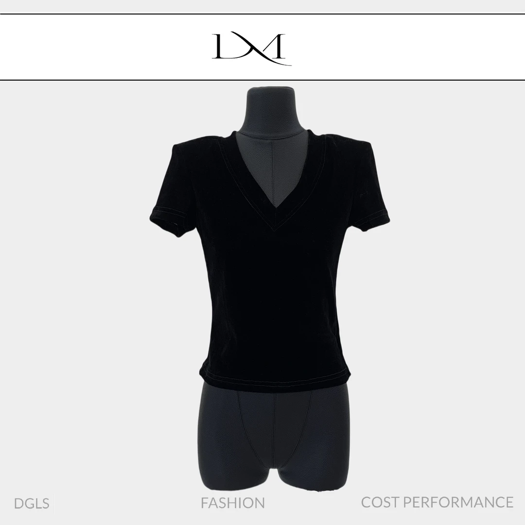 DGLS夏季新款显瘦设计感上衣#3227#