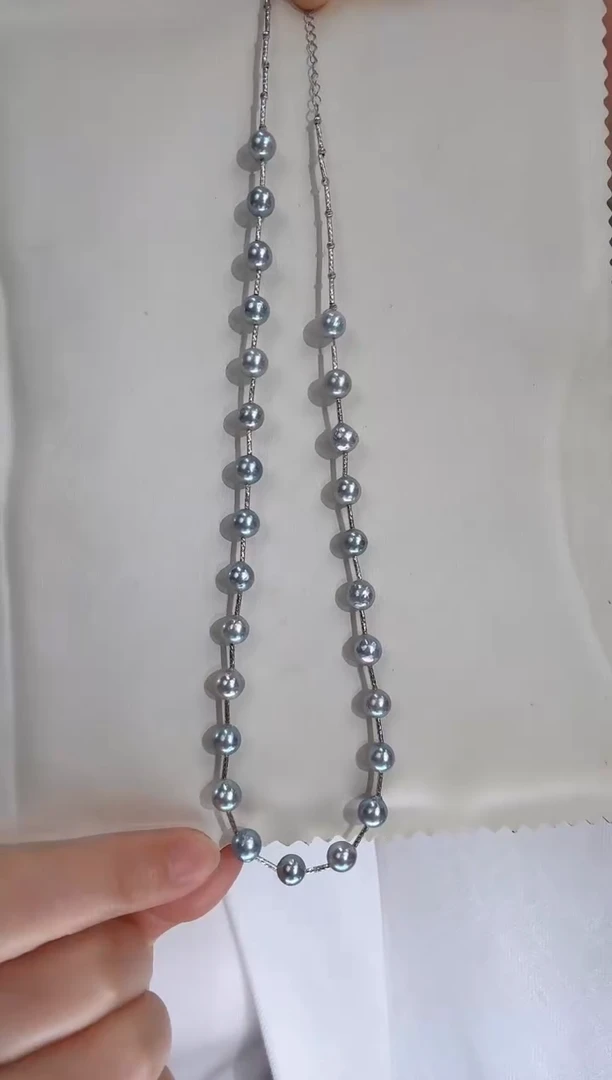 颈饰18K金镶嵌海水珍珠项链