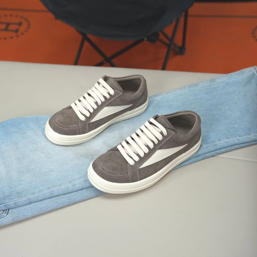 Sigatoo复古咖棕 广州欧货RO自主小三角全真皮运动板鞋时尚男鞋