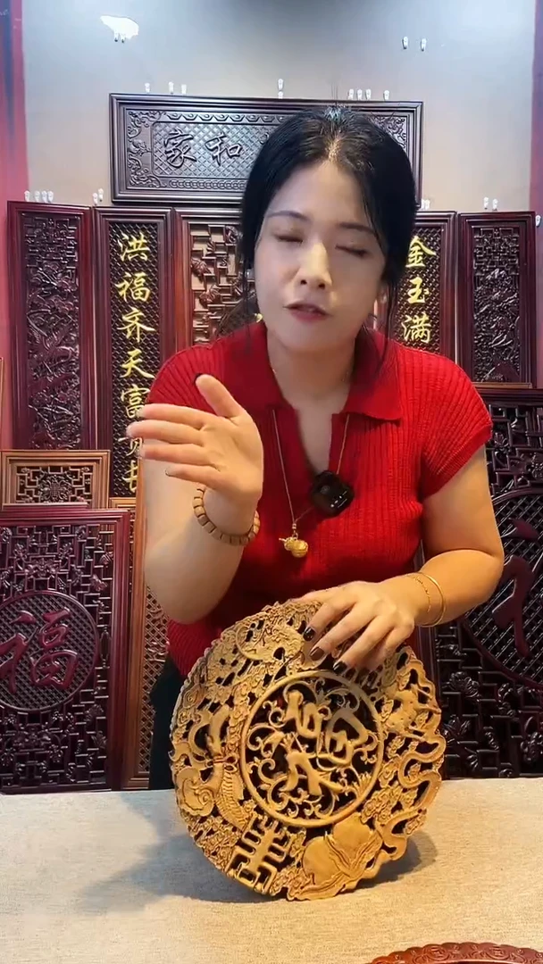 香樟木木雕款28厘米白坯福禄寿喜