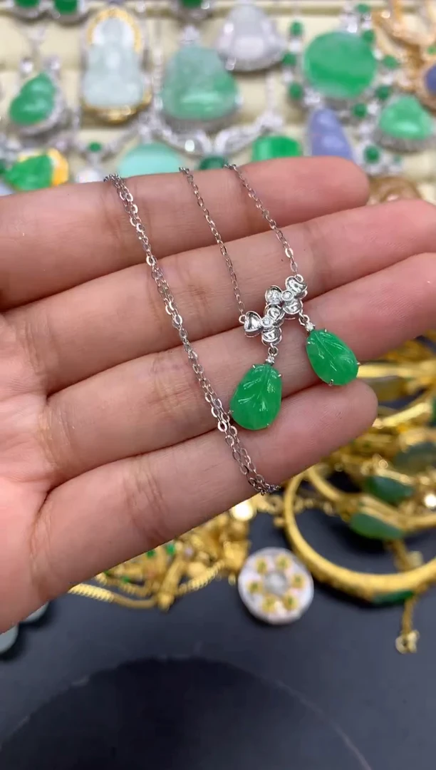 【闪购商品】翡翠颈饰18K金镶嵌334-中国好珍宝