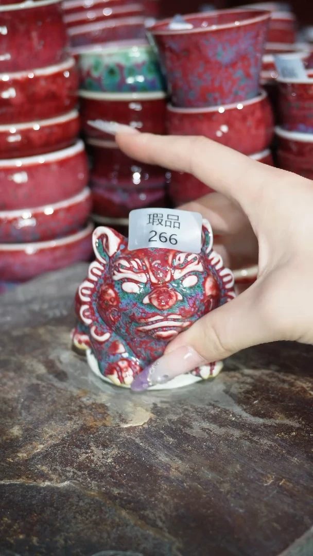 摆件陶精品窑变钧瓷茶器