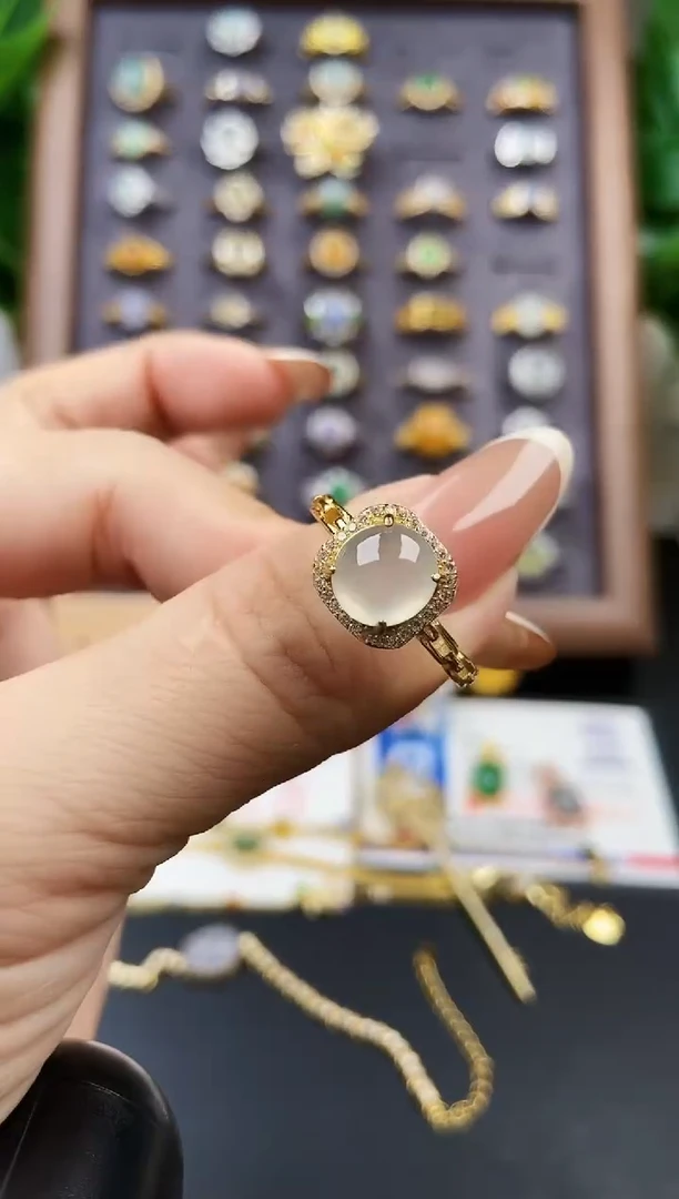 银S925镶嵌戒指翡翠12