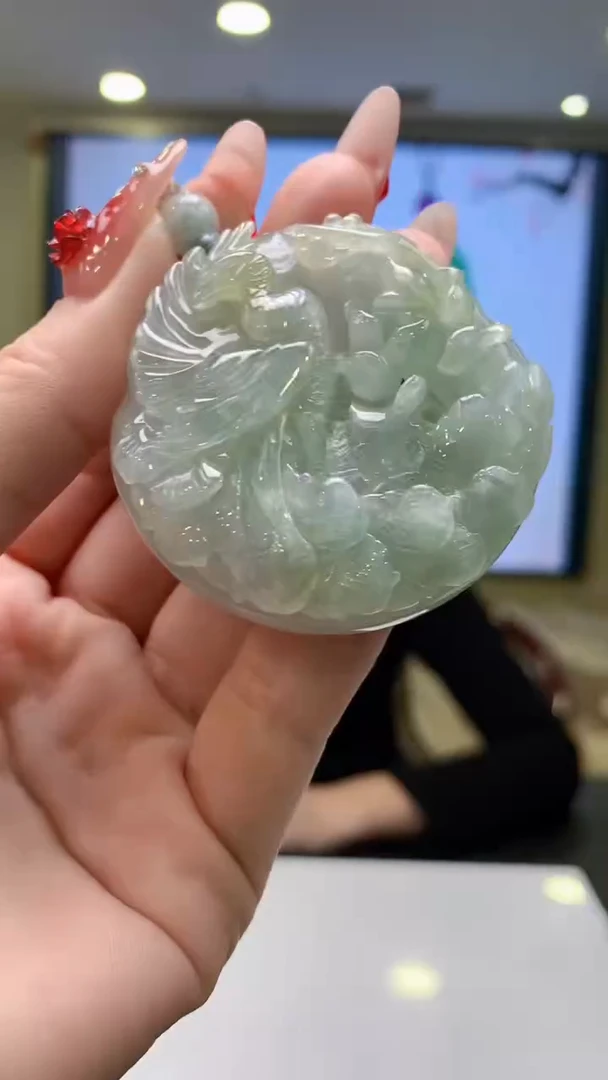 【闪购商品】定制翡翠未镶嵌1026ry-毛货挂件15