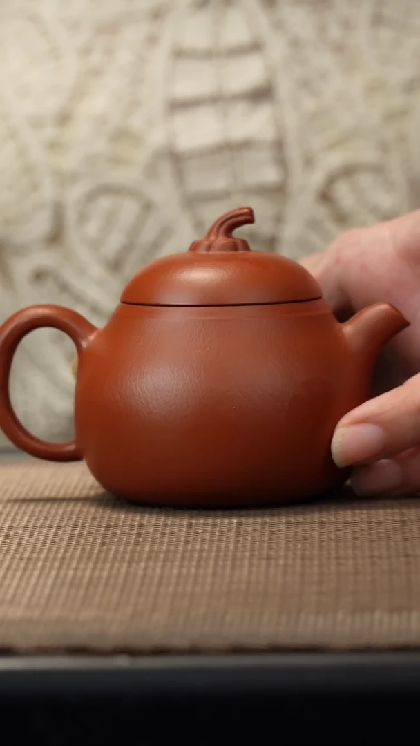 茶壶紫砂朱泥点汤茄瓜150CC