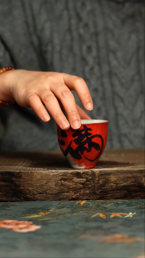 【闪购商品】杯杯釉下彩手工手绘同款陶器