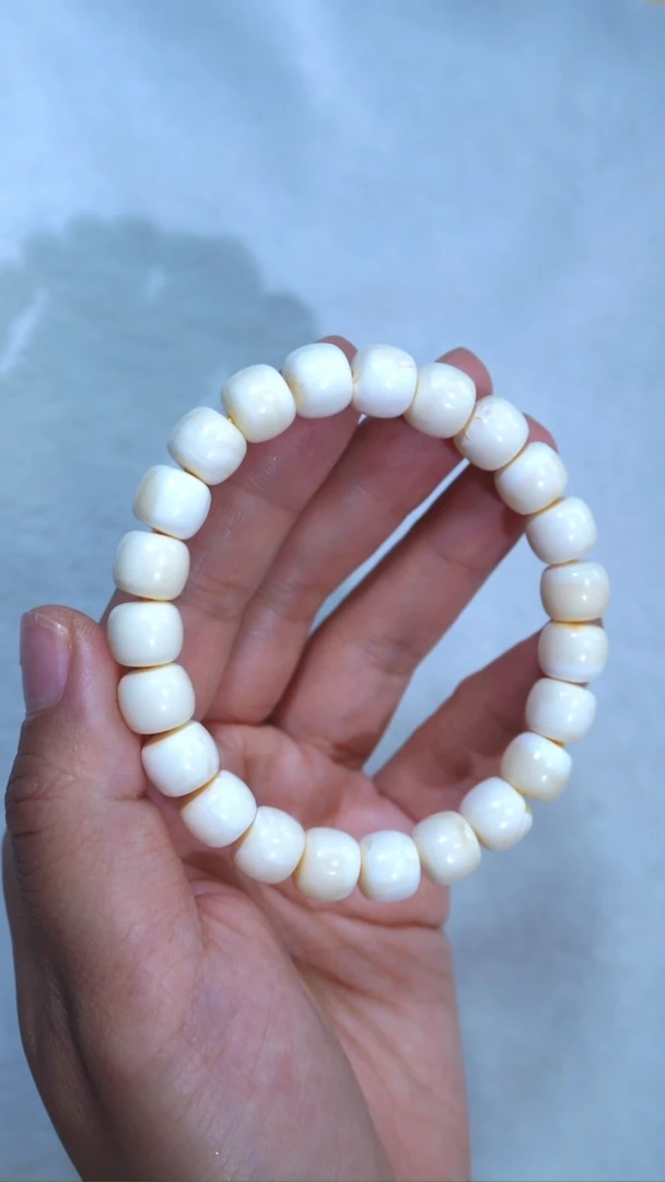 未镶嵌蜜蜡手链典藏级10mm漆瓷白顺色少纹