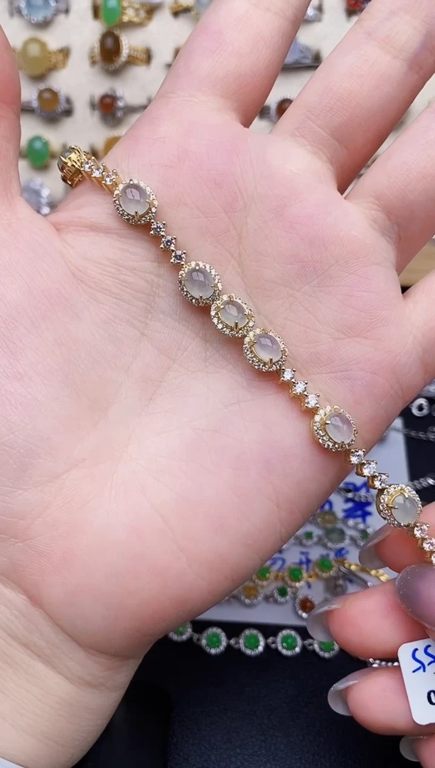 银S925镶嵌戒指翡翠0110
