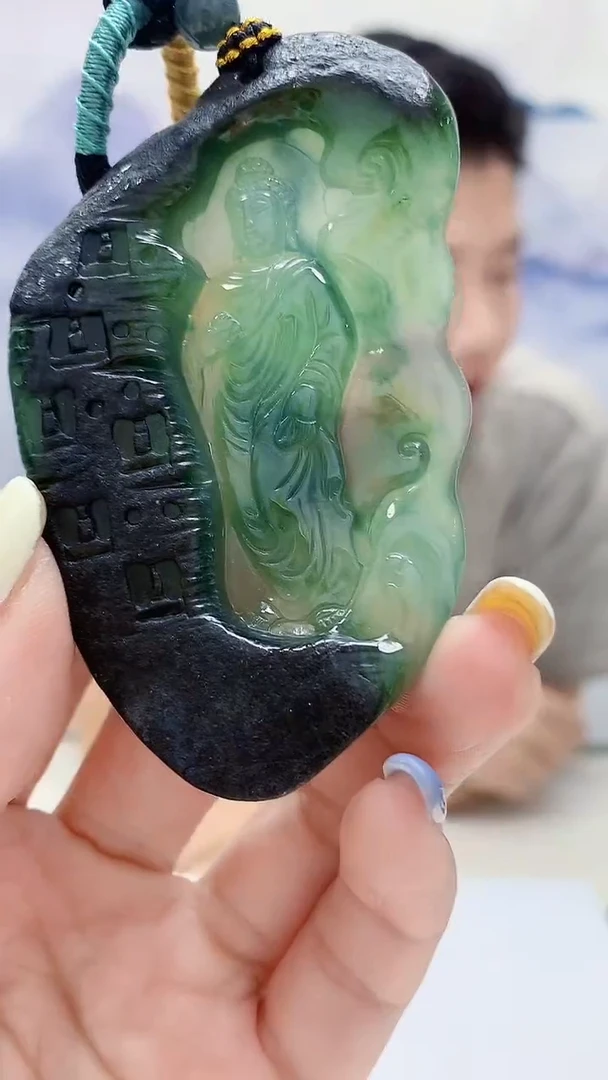 未镶嵌定制翡翠4917lr-毛货挂件49