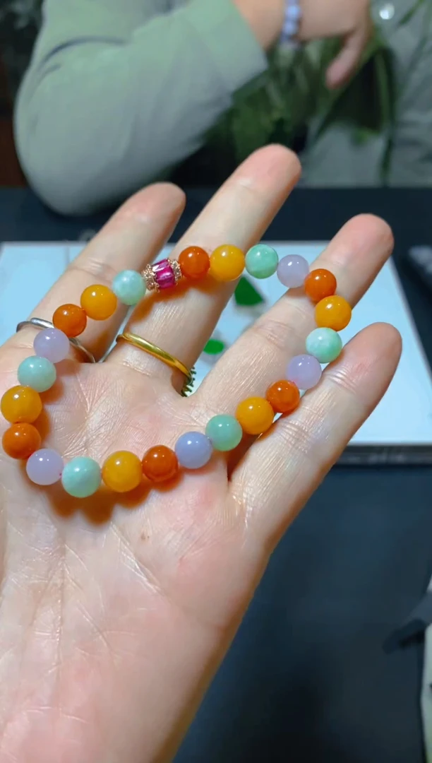 未镶嵌手串翡翠天然A货翡翠 假一罚四