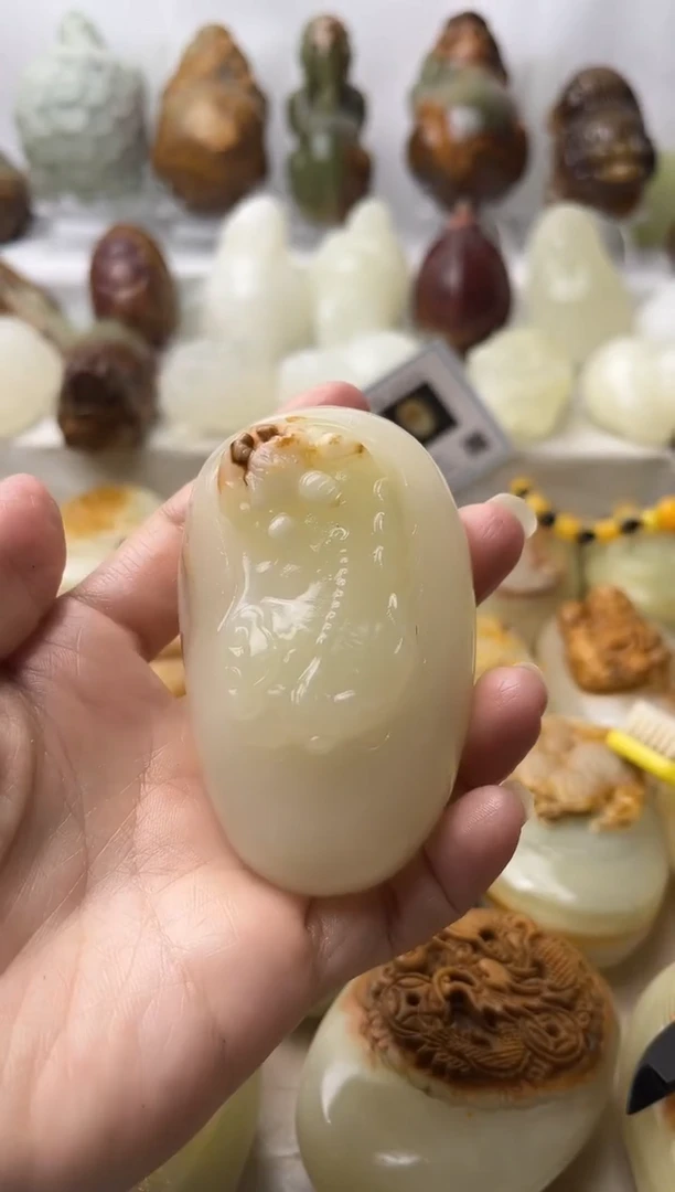 石材方解石棉纹正常不退换貔貅