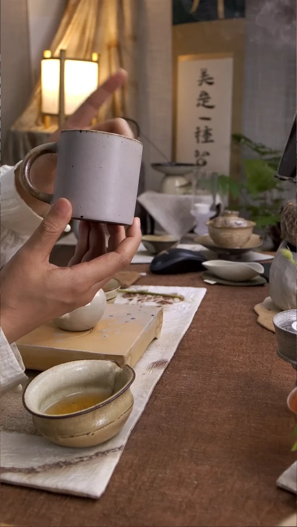 稻谷壳@@灰度芋紫咖啡杯LG000131