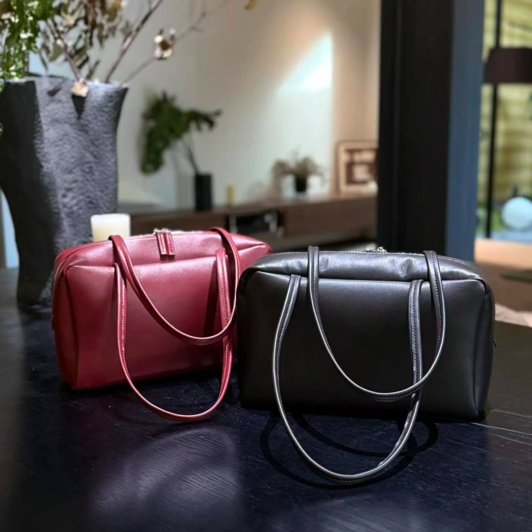 Xselinweiss高级感2025新款气质托特包通勤保龄球单肩包95823-1