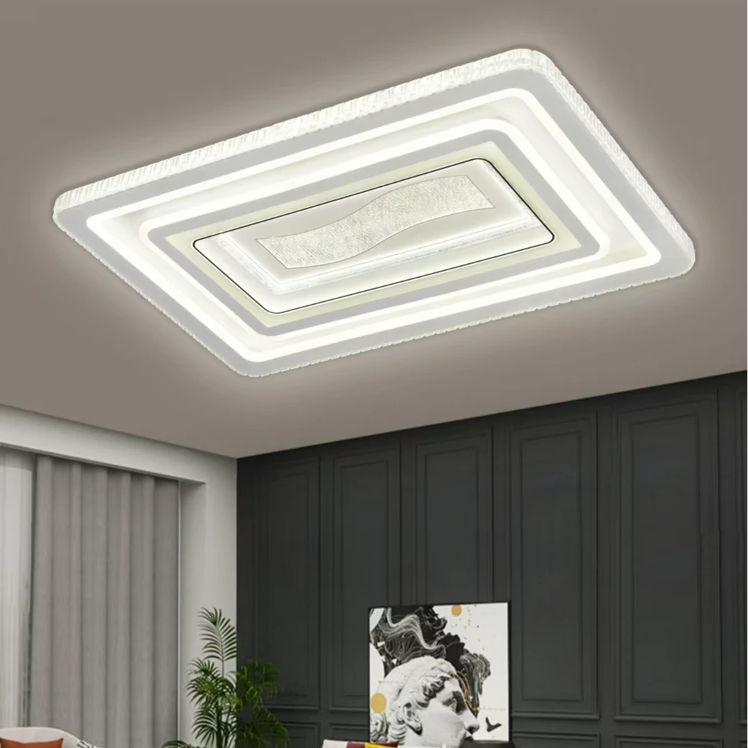 新款现代简约LED客厅吸顶灯家用长方形创意大气客厅灯