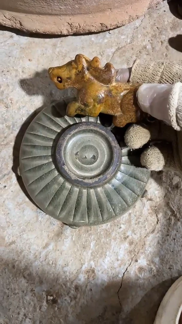 瓷片手工，手绘，陶瓷