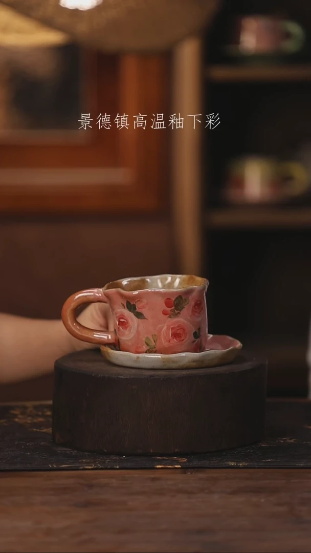 陶瓷景德镇高温釉下手绘陶瓷005