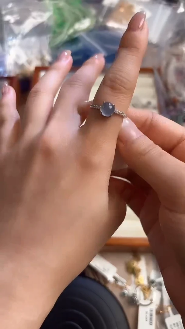 【闪购商品】翡翠戒指银S925镶嵌ZC-J413