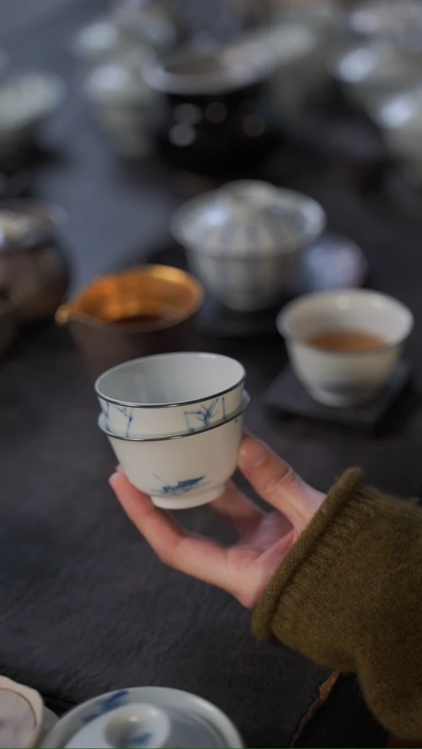 【闪购商品】壶大合小满 青花杯2个