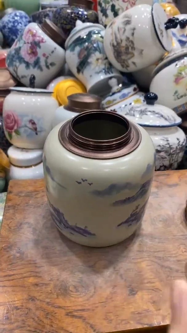 摆件陶茶叶罐密封罐储存罐