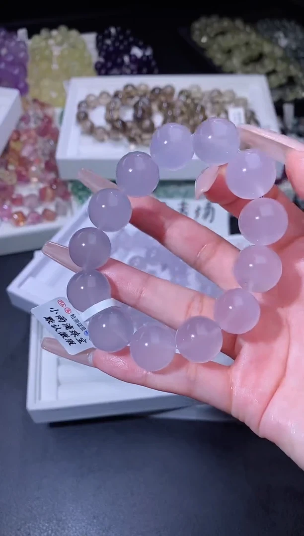 未镶嵌手链萤石827.12奶葡萄萤石手串 多样性发其一