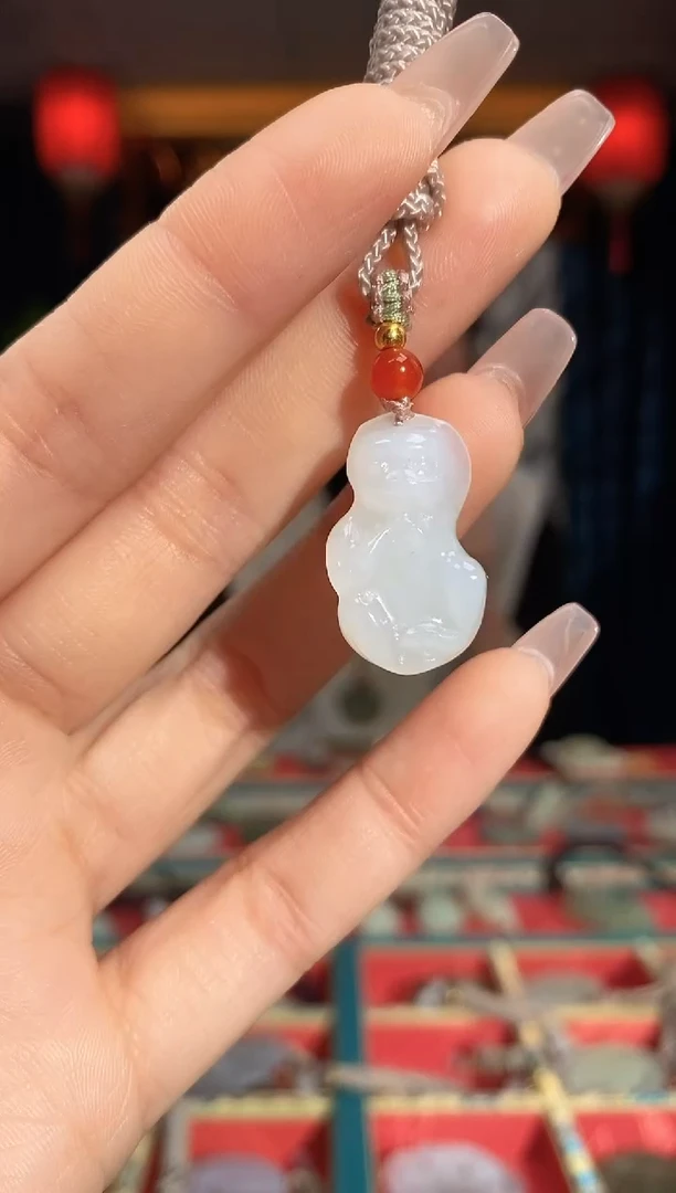 【闪购商品】和田玉颈饰未镶嵌灵猴献寿