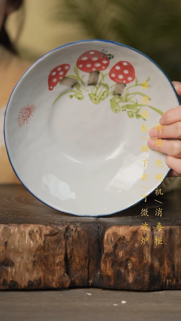 瓷片景德镇高温釉下彩可微波烤箱洗碗机