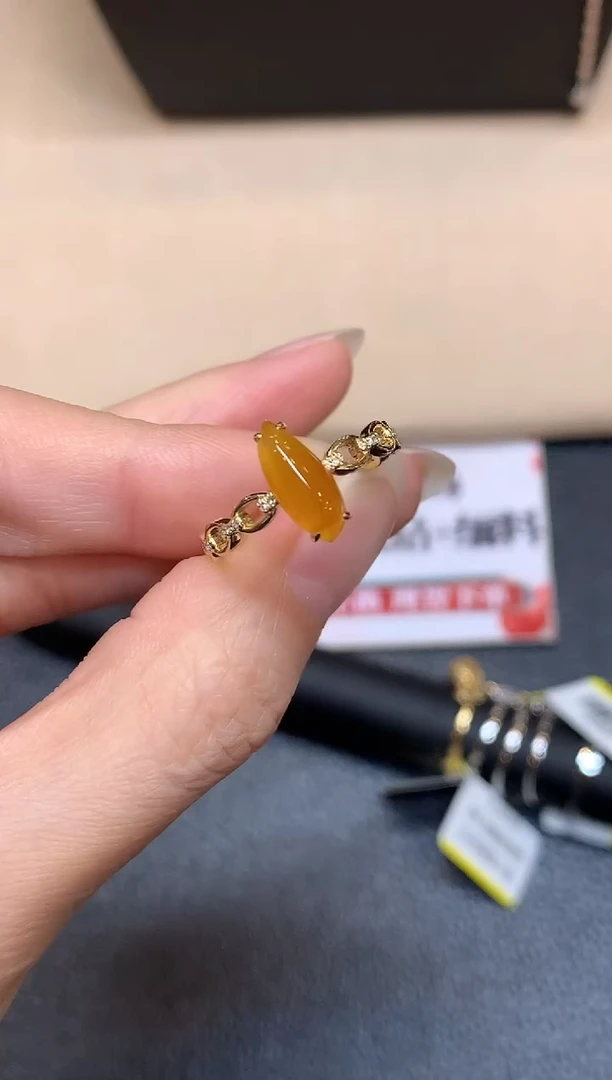 18K金镶嵌戒指翡翠13【无鉴赏期】随形【无服务费