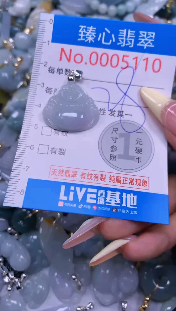 翡翠未镶嵌颈饰含绳000