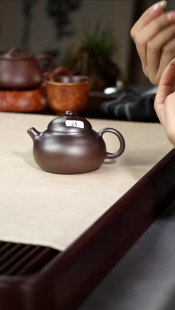 茶壶紫砂木兰-底槽青-155cc柴烧-2号