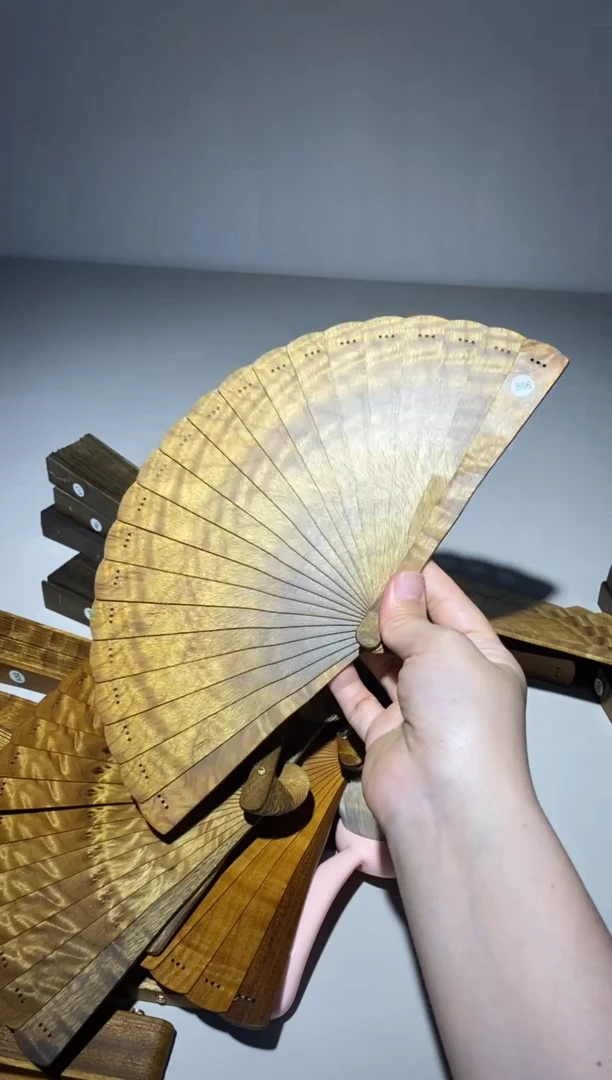 金丝楠16cm金丝楠木小叶桢楠扇886