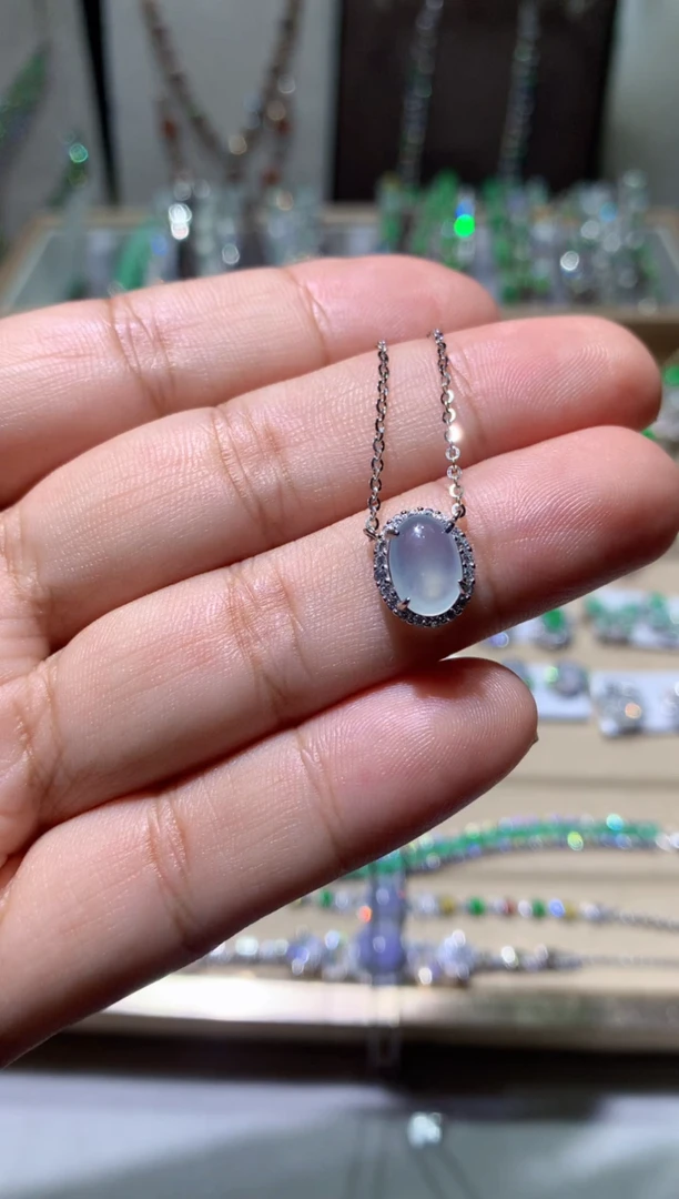 未镶嵌翡翠耳环项链