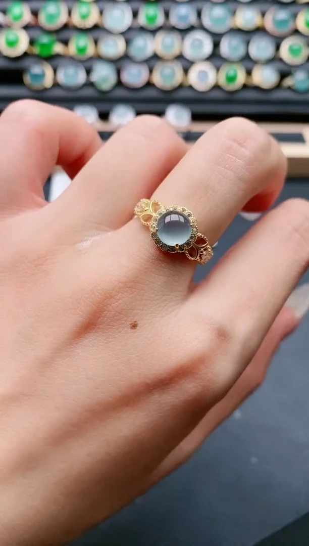 【闪购商品】翡翠戒指银S925镶嵌1111111