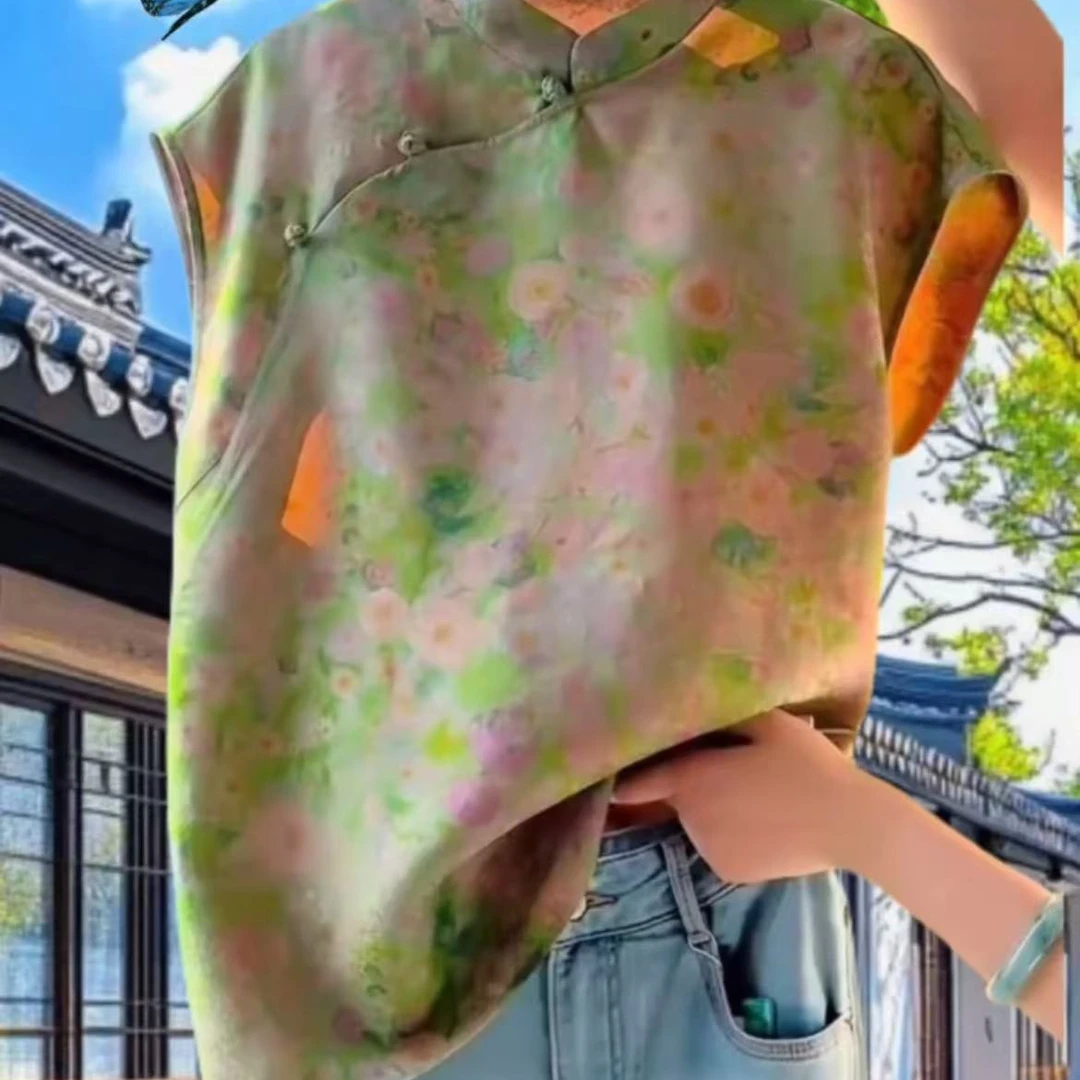 1220荷塘上衣高端领透气夏季妈妈装