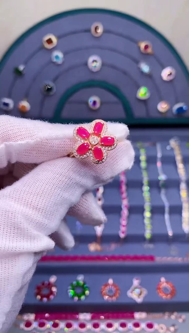 【闪购商品】红宝石戒指银S925镶嵌52