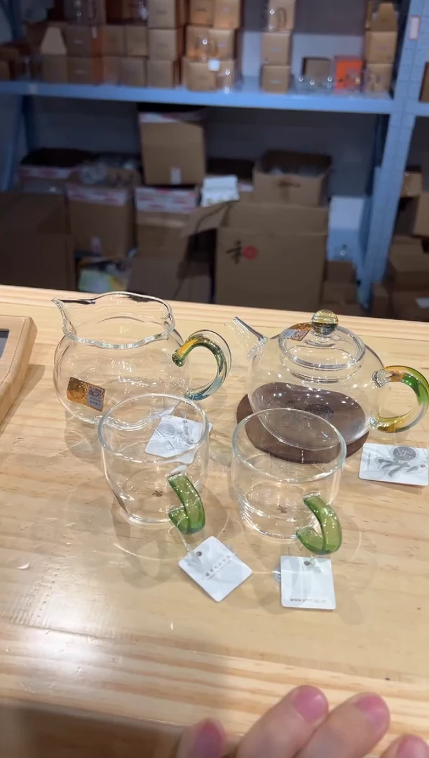 禾器纳福迷翠+简逸壶迷翠+禾器杯垫+清尚杯湖绿2只