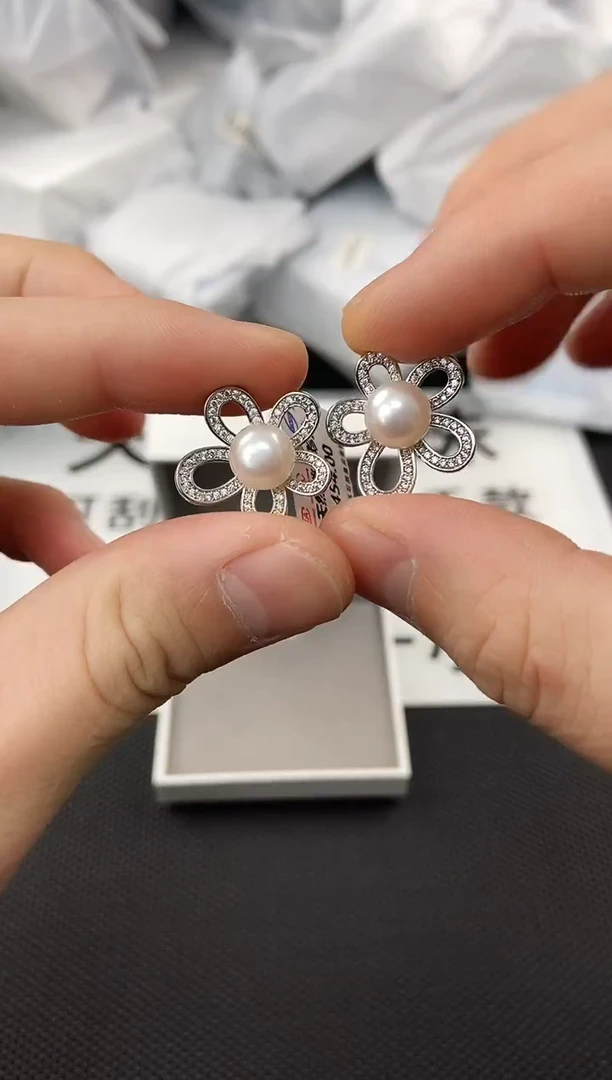 未镶嵌耳饰淡水珍珠ed1020