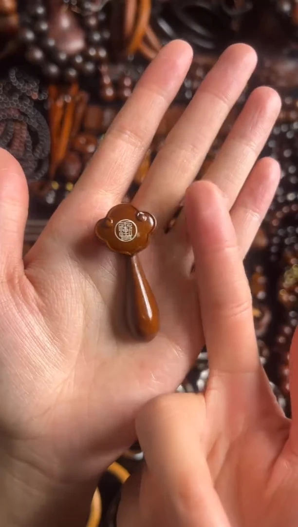 枣木雷击枣木如意镶银紫薇