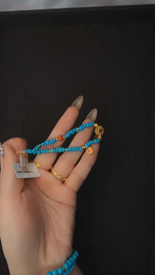 【闪购商品】绿松石手链18K金镶嵌发货一件