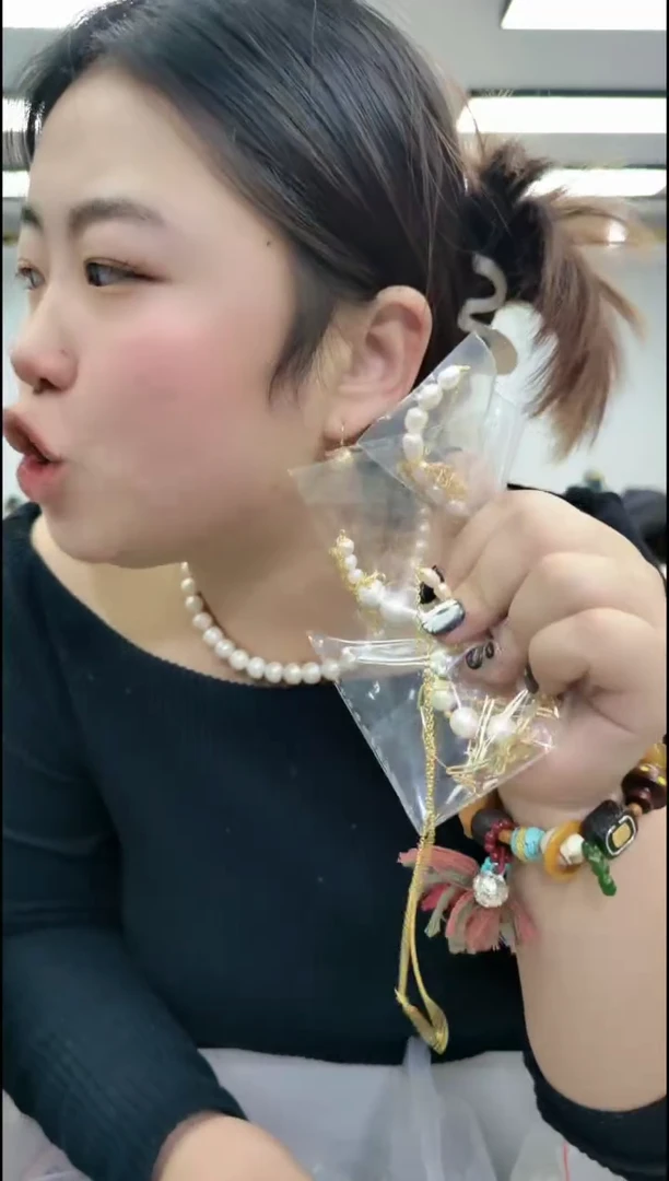 【闪购商品】淡水珍珠颈饰合金1562缘分微笑链