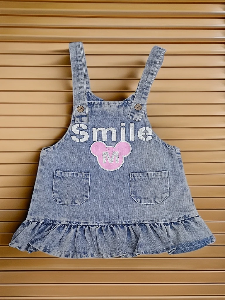 复古背带裙牛仔春夏款女宝中小童时尚百搭韩版春秋洋气夏季牛仔裙