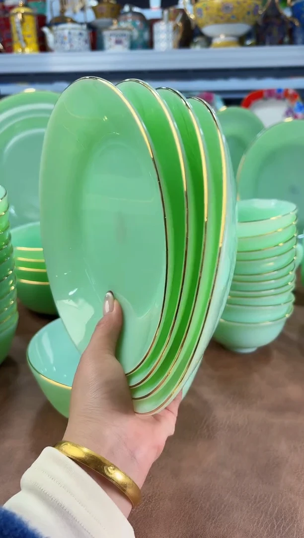 玉瓷8英寸深盘4个