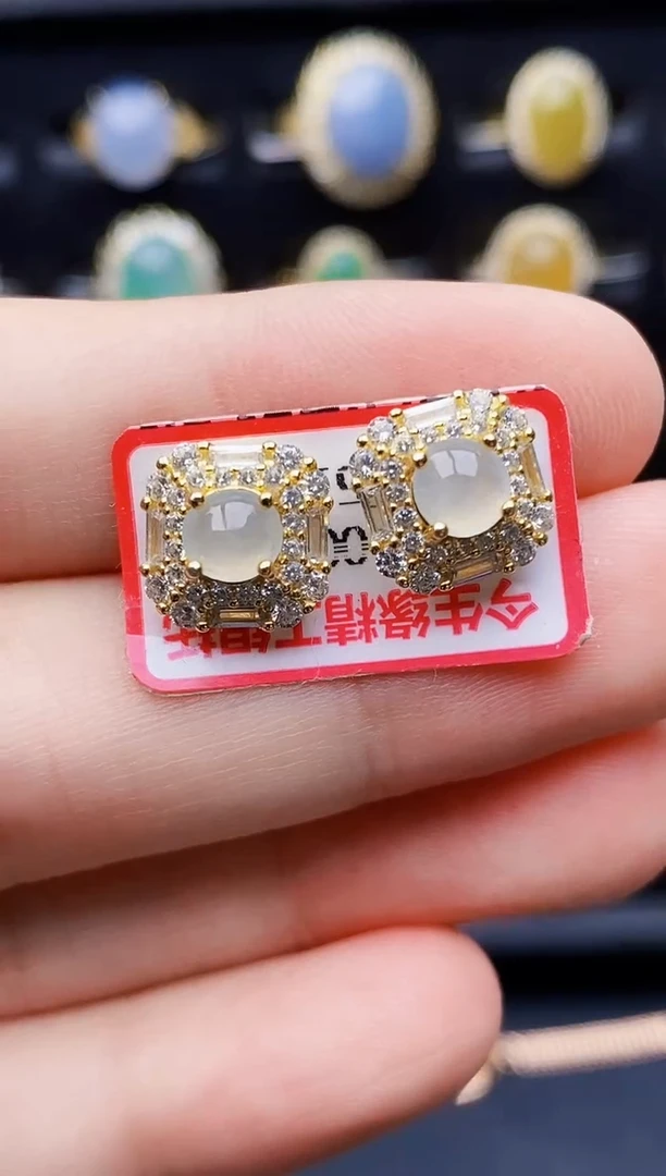 银S925镶嵌戒指翡翠6099