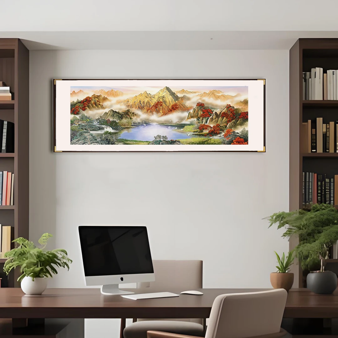 浩光铜祥阁手工铜艺品—铜雕画《金山聚宝盆》