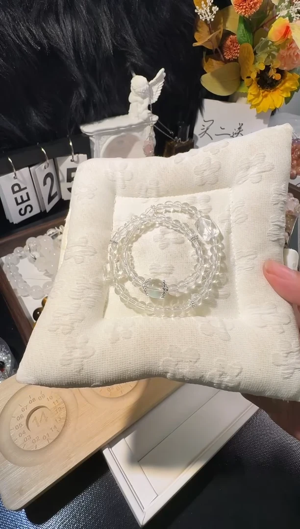 未镶嵌手链水晶三***子白水