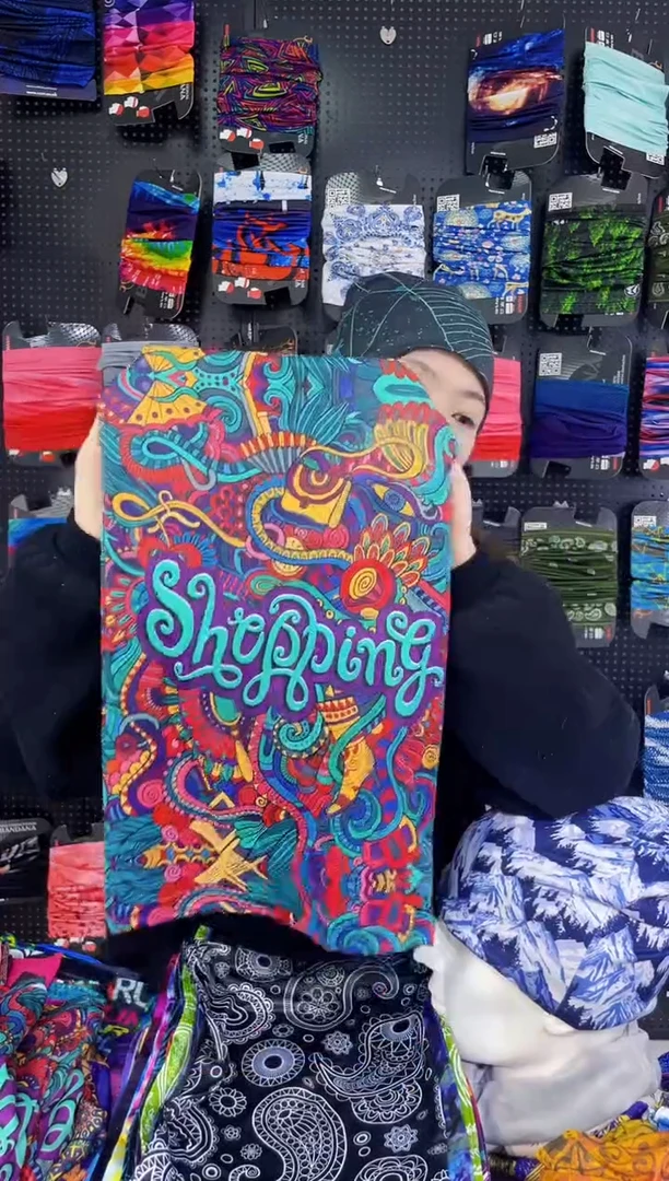 涤纶和**祥敦煌国潮面罩孤品高货透气防晒