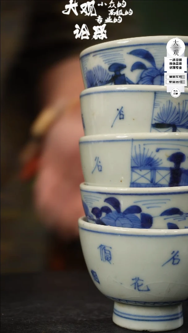 【闪购商品】瓷片大观论器五杯