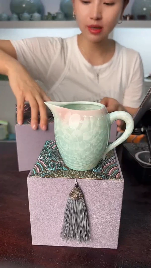龙泉云间青瓷小米茶器