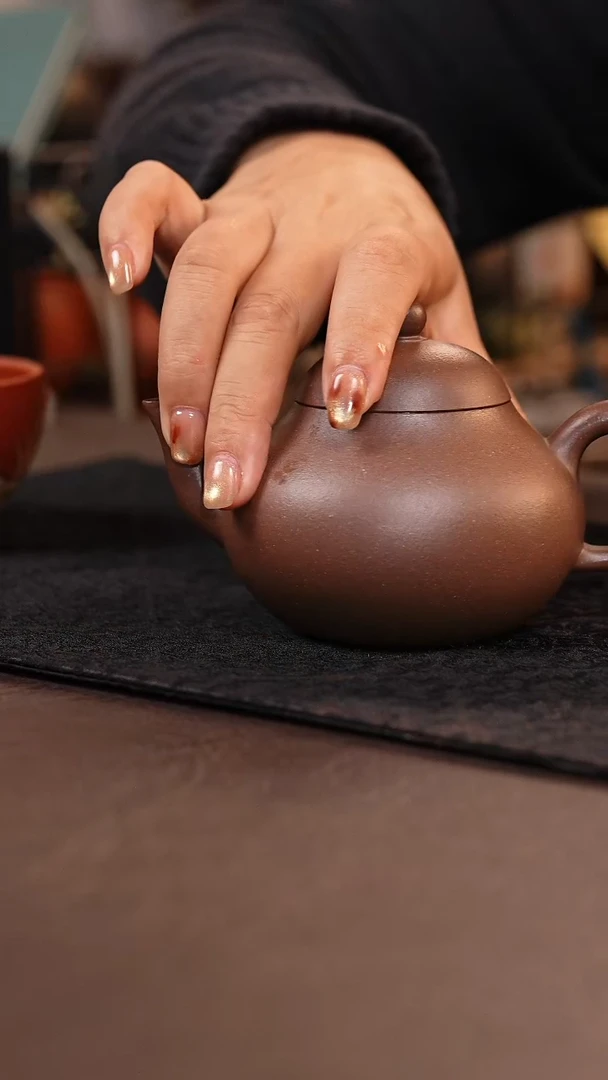 茶壶紫砂梨皮天青小品