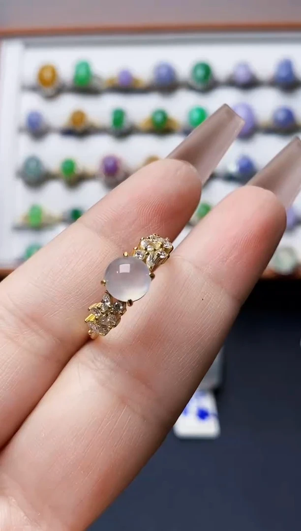 银S925镶嵌戒指翡翠0653